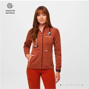 Figs Rust Full-Zip Jacket brand new never worn. Shipping within 24 hours